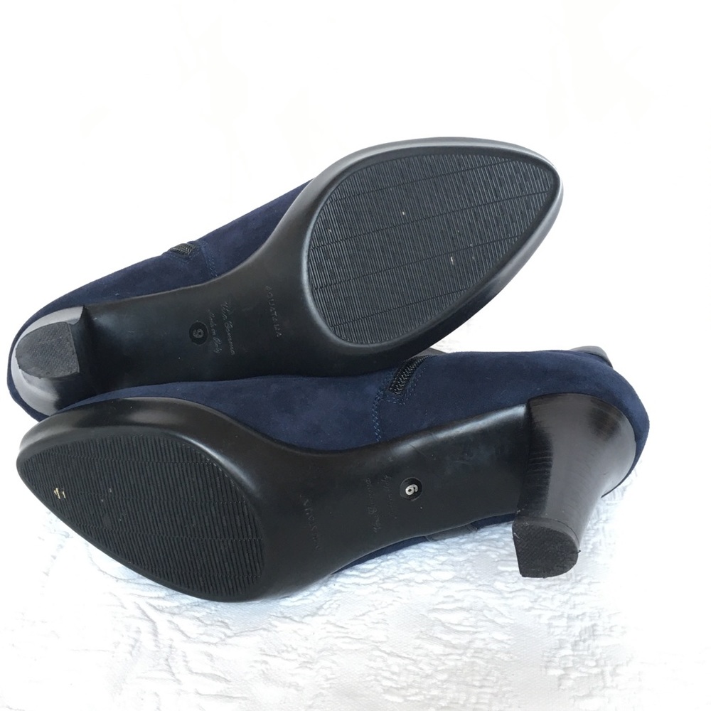 Aquatalia Blue & Black Water Resistant Boots Sz 9 - Picture 6 of 7